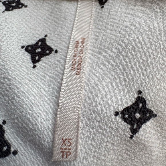 Free People Floral Long Sleeve Dress - White, Black, Peach - Picture 2 of 4